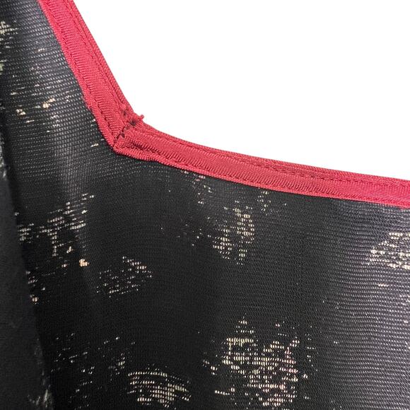 VTG 90s April Cornell  Whimsical Maxi Dress Black Velveteen Floral Size Medium - Picture 11 of 13